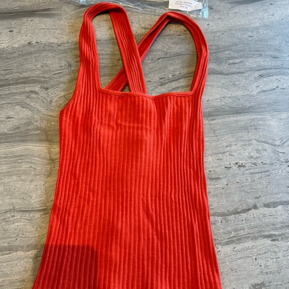 Enza Costa Tank Top NWT red cayenne XS - Picture 1 of 4